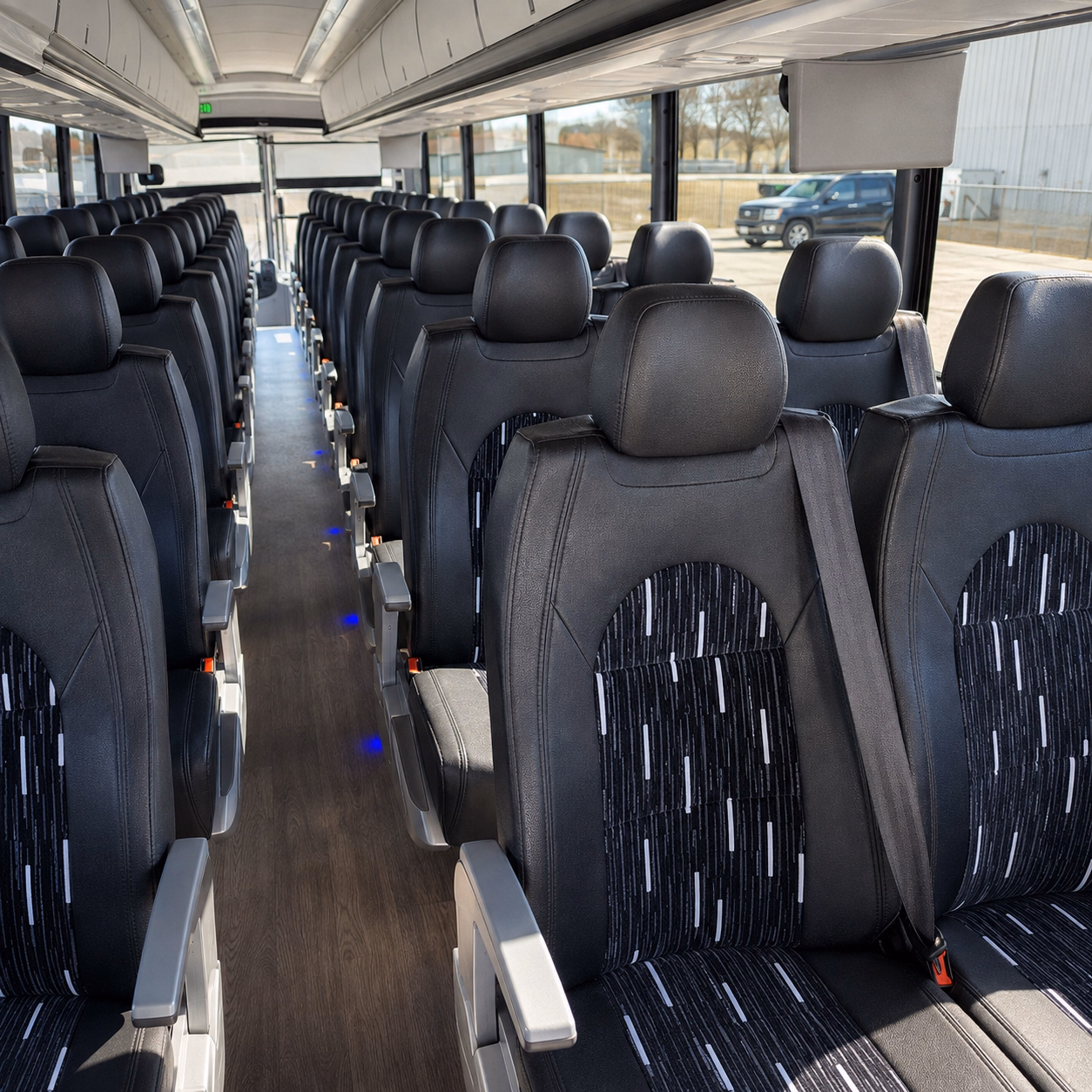 clarksville charter bus services interior